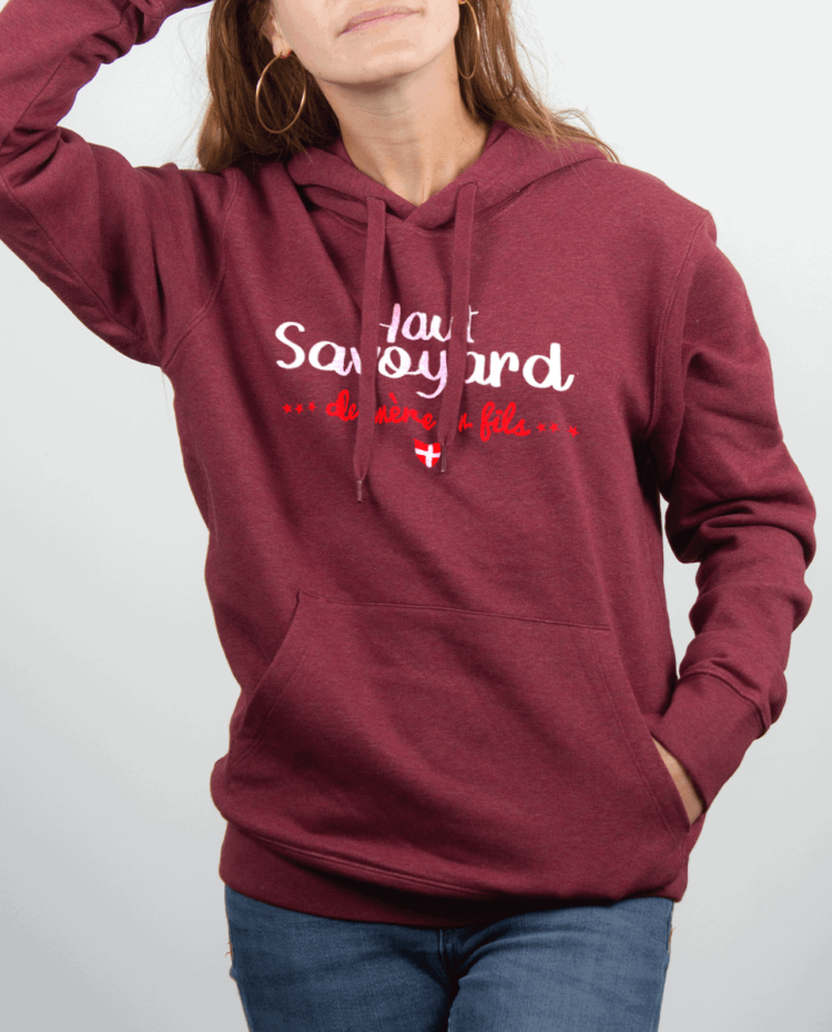 Sweat Femme Bordeau HAUT SAVOYARD DE MERE EN FILS