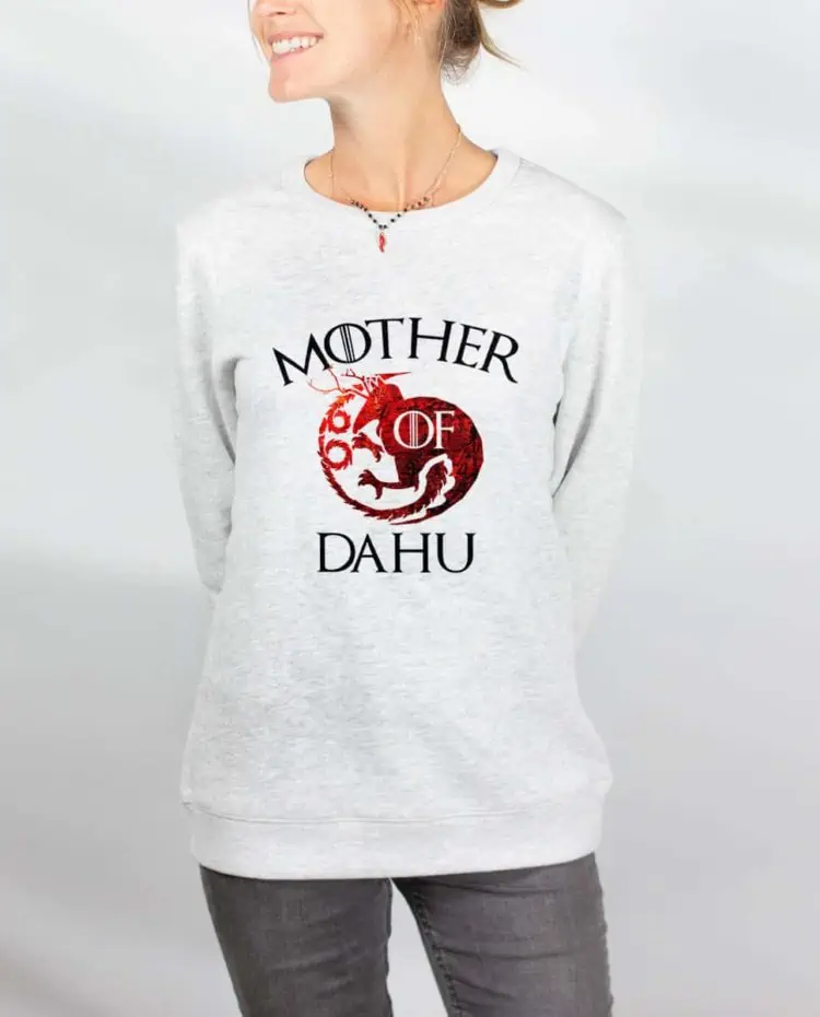 Pull sweat femme blanc Mother of Dahu