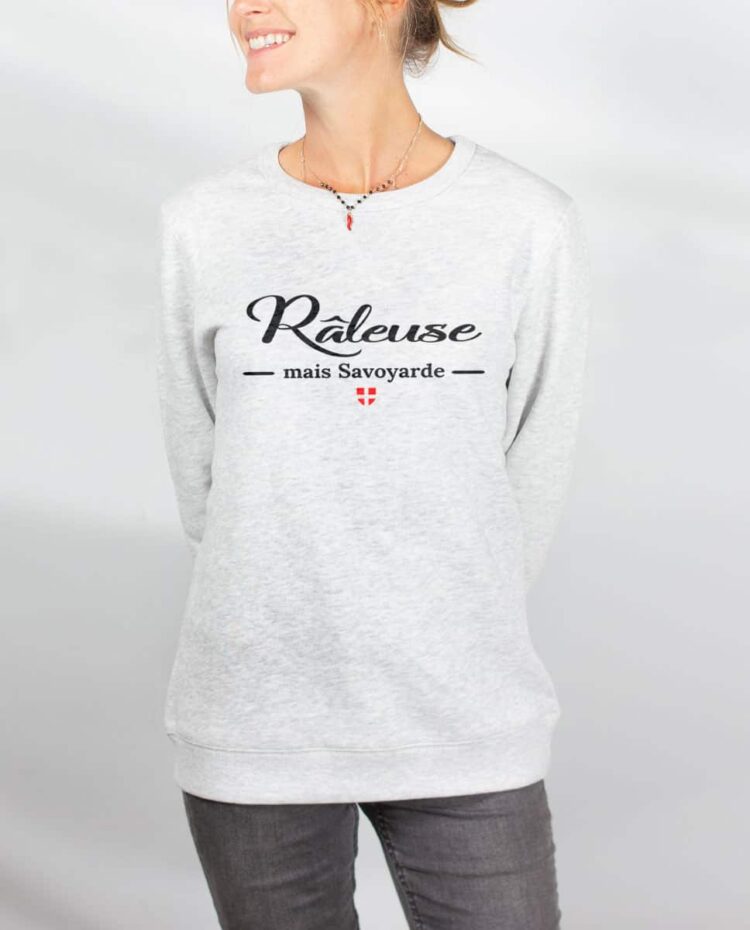 Pull sweat femme blanc Raleuse mais savoyarde