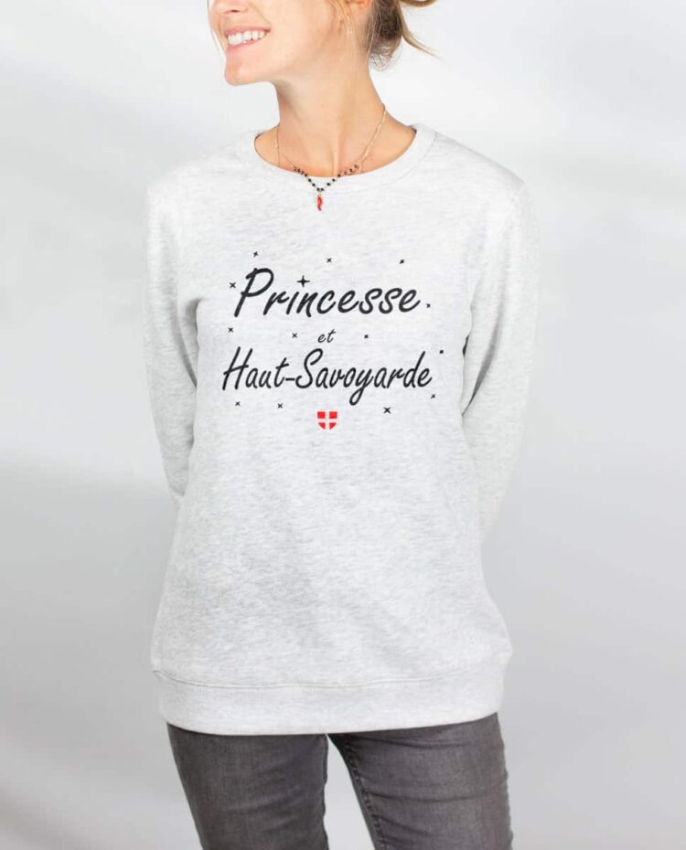 Pull sweat femme blanc princesse haut savoyarde