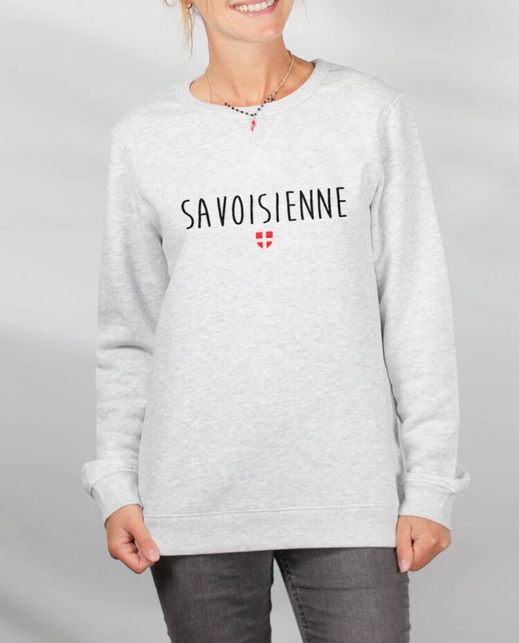 Pull sweat femme blanc savoisienne