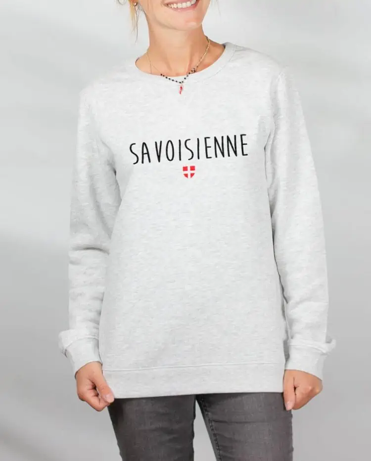 Pull sweat femme blanc savoisienne