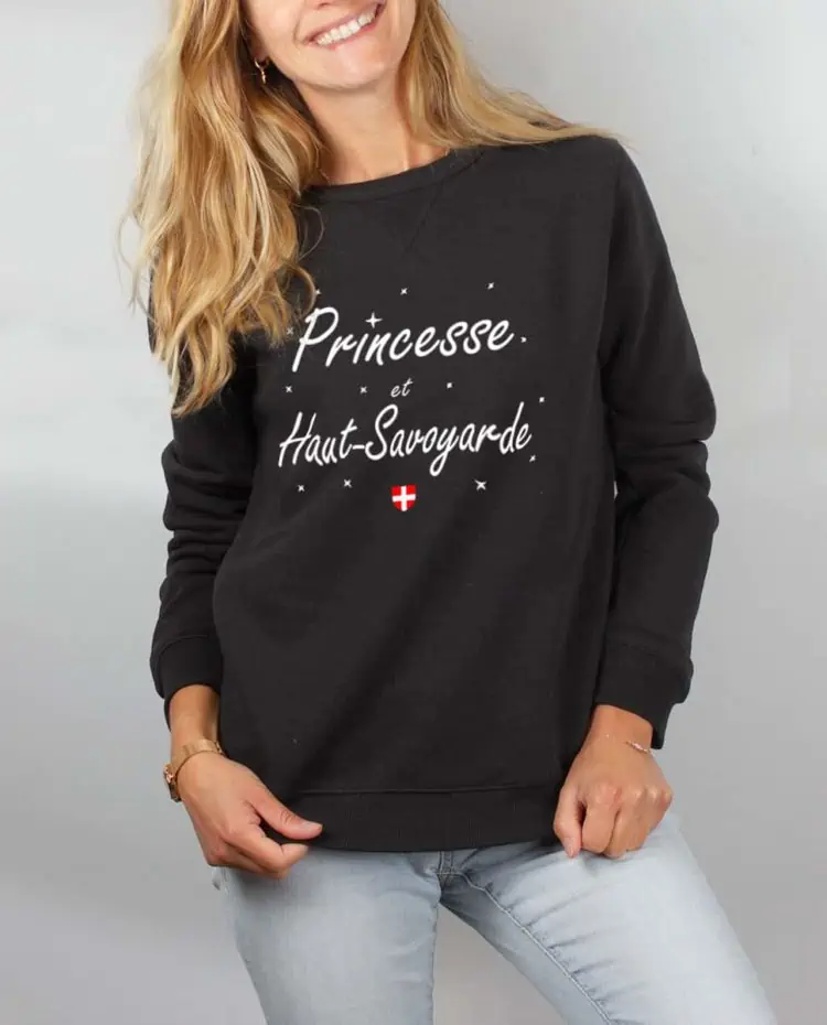 Pull sweat femme noir princesse haut savoyarde