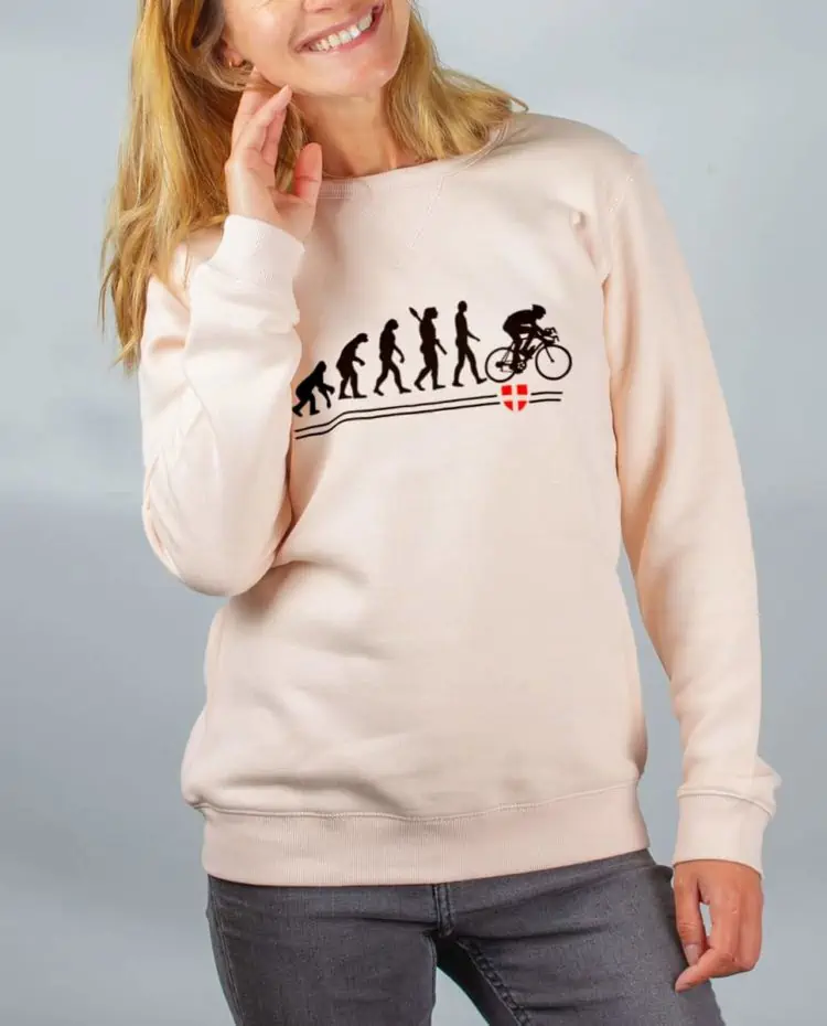 Pull sweat femme rose Evolution Cycliste