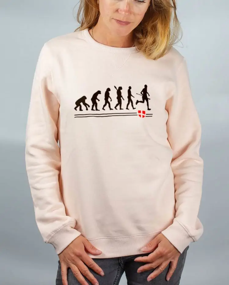 Pull sweat femme rose Evolution Trail