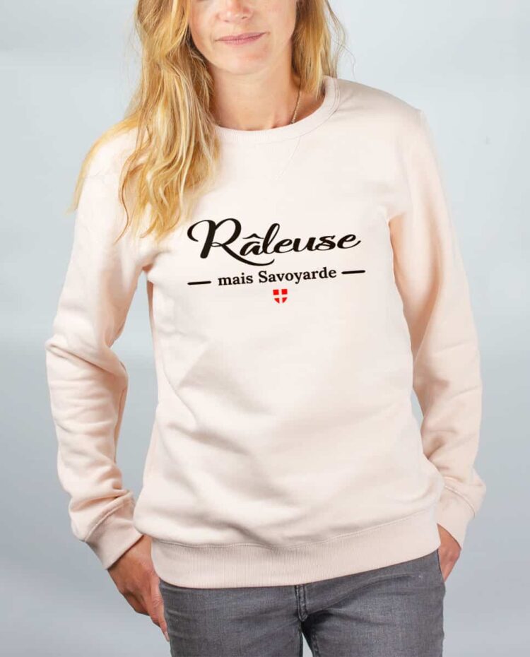 Pull sweat femme rose Raleuse mais savoyarde