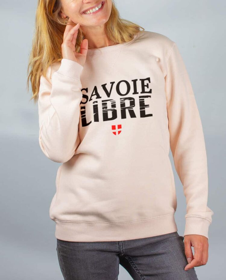 Pull sweat femme rose Savoie Libre