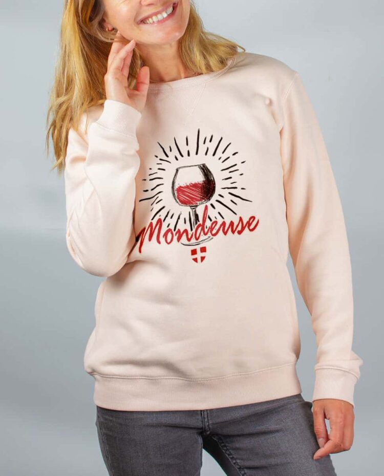 Pull sweat femme rose Vin Mondeuse