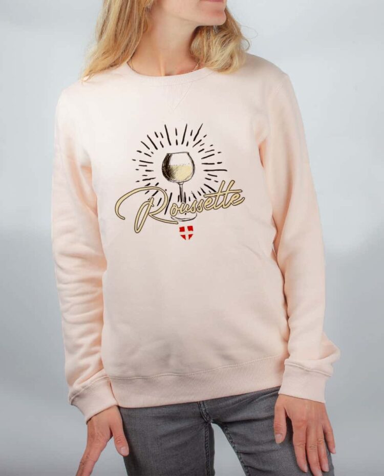 Pull sweat femme rose Vin Roussette