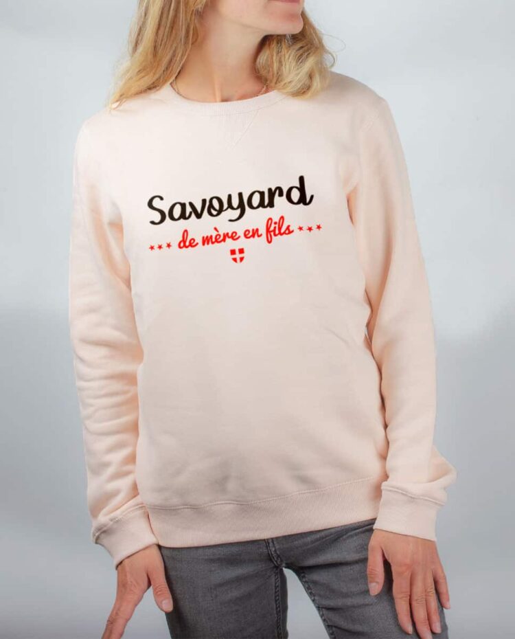 Pull sweat femme rose savoyard de mere en fils