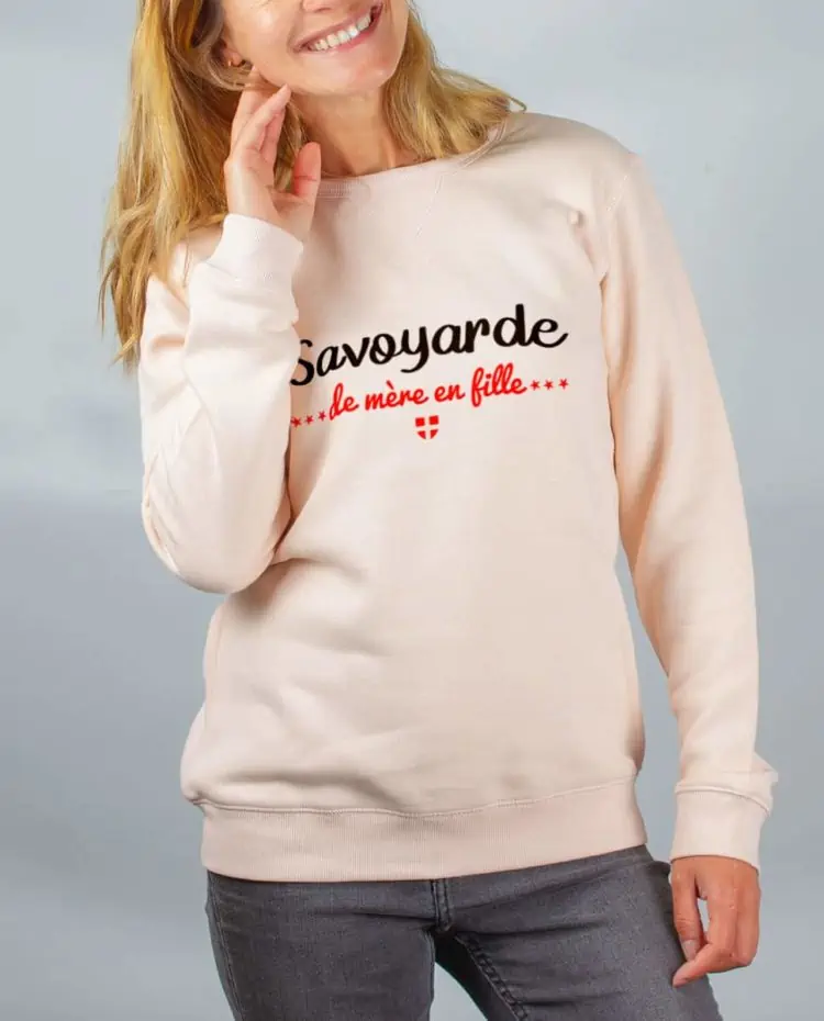 Pull sweat femme rose savoyarde de mere en fille