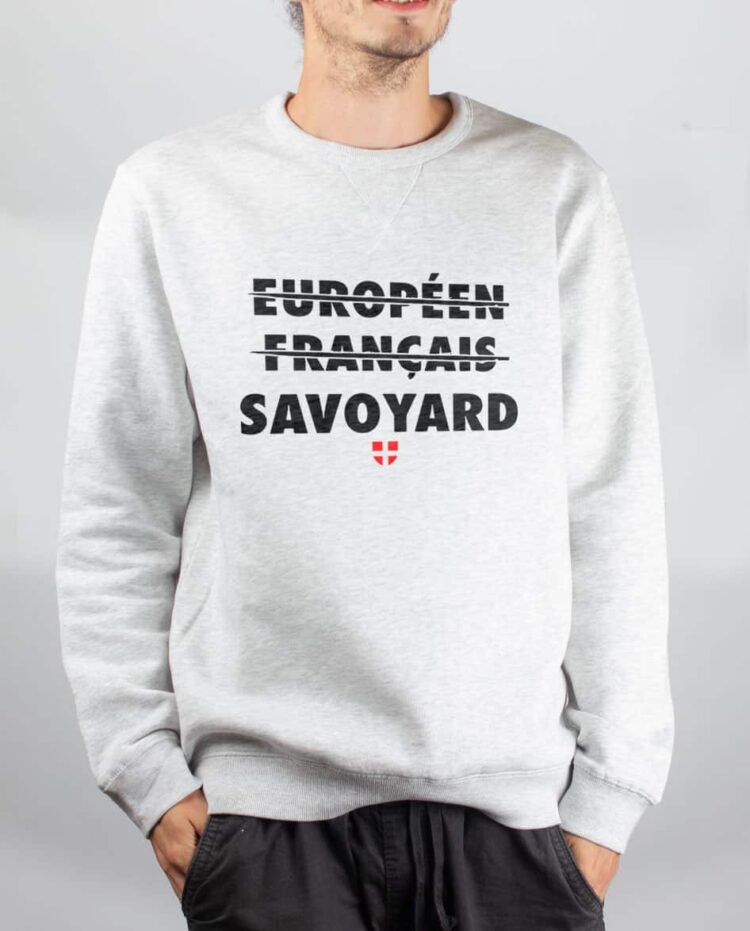 Pull sweat homme blanc Europeen francais savoyard