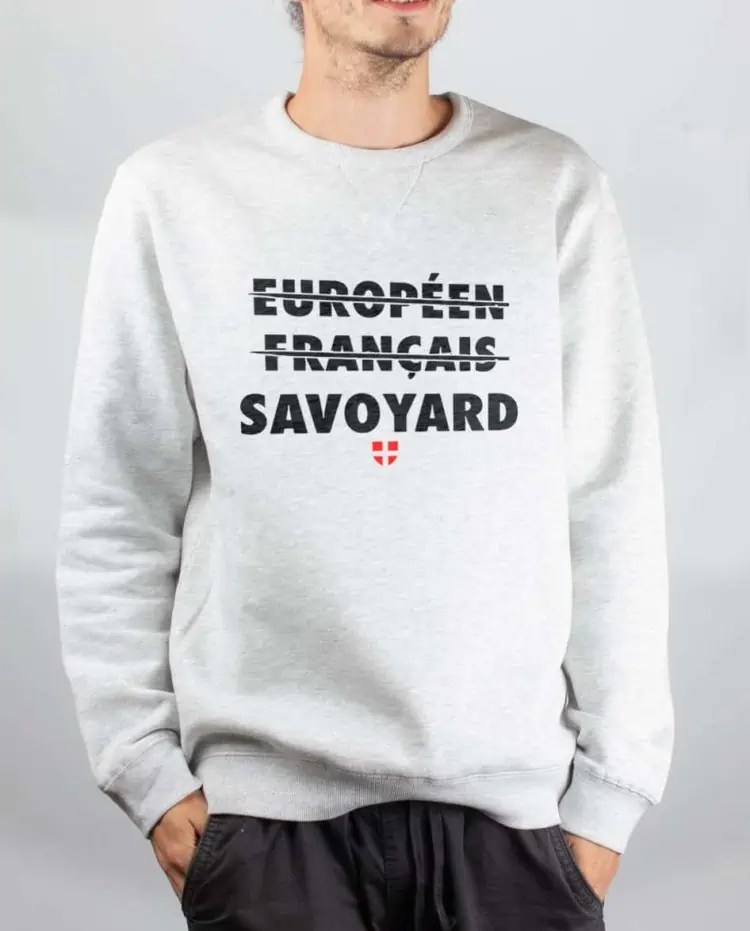 Pull sweat homme blanc Europeen francais savoyard