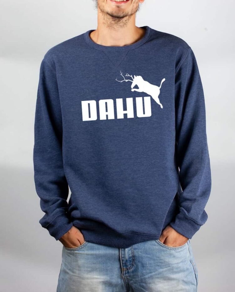 Pull sweat homme bleu Dahu puma