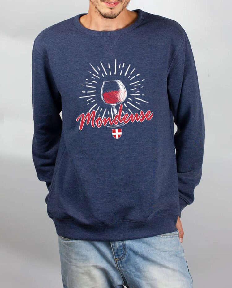 Pull sweat homme bleu Vin Mondeuse