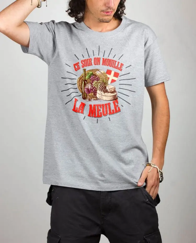 T shirt gris homme 3Ce soir on mouille la meule