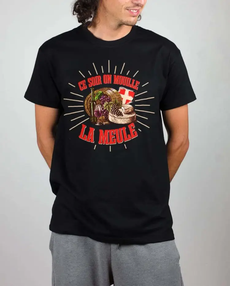 T shirt noir homme Ce soir on mouille la meule