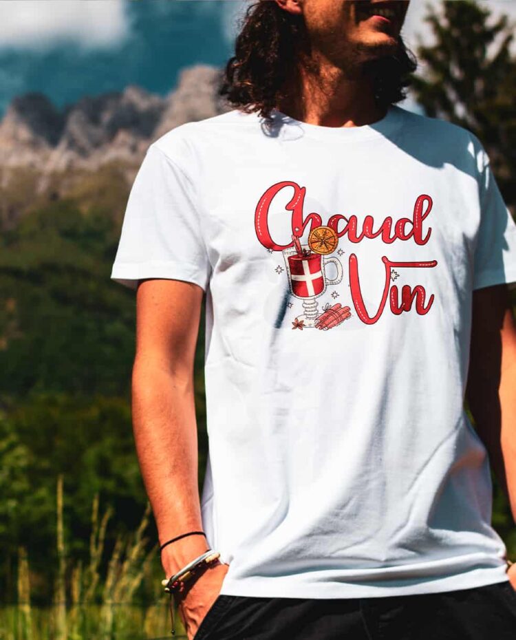 Chaud vin t shirt homme blanc