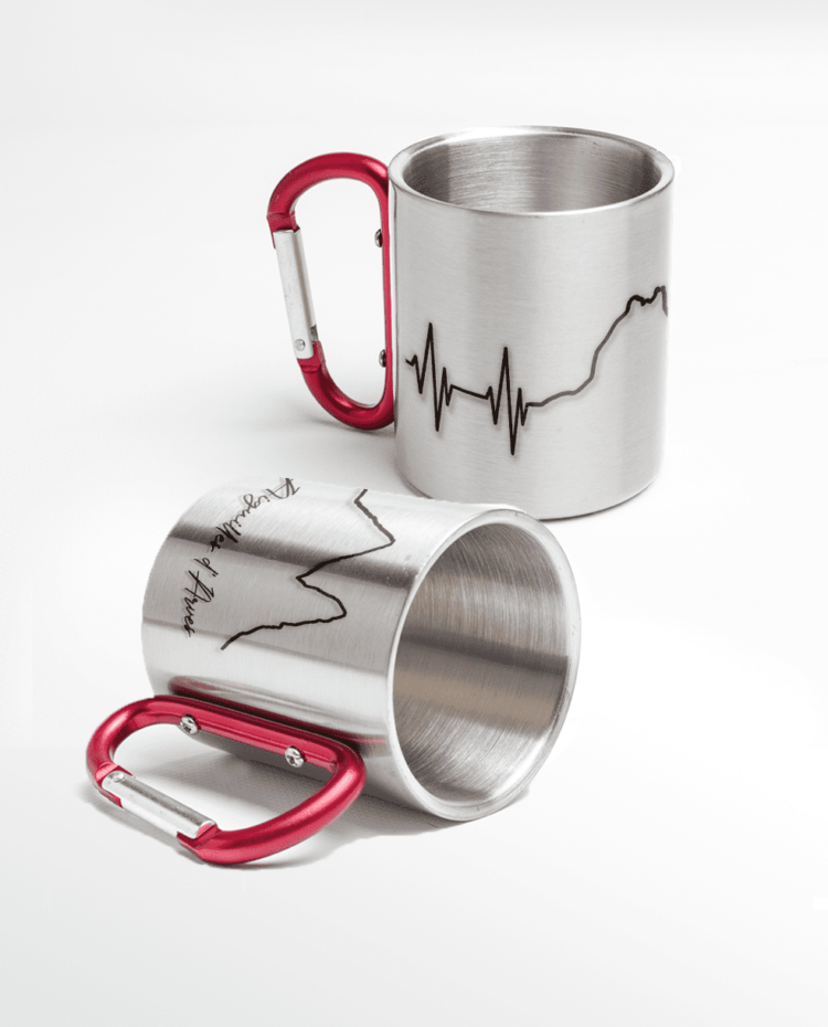 MUG INOX TREK battements de coeur aiguilles darves