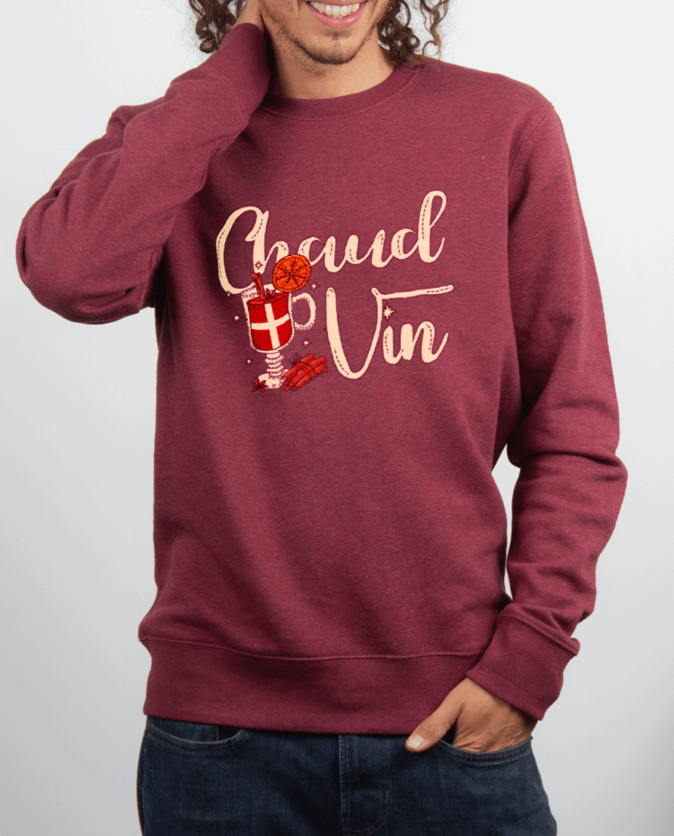 Pull homme Bordeau CHAUD VIN