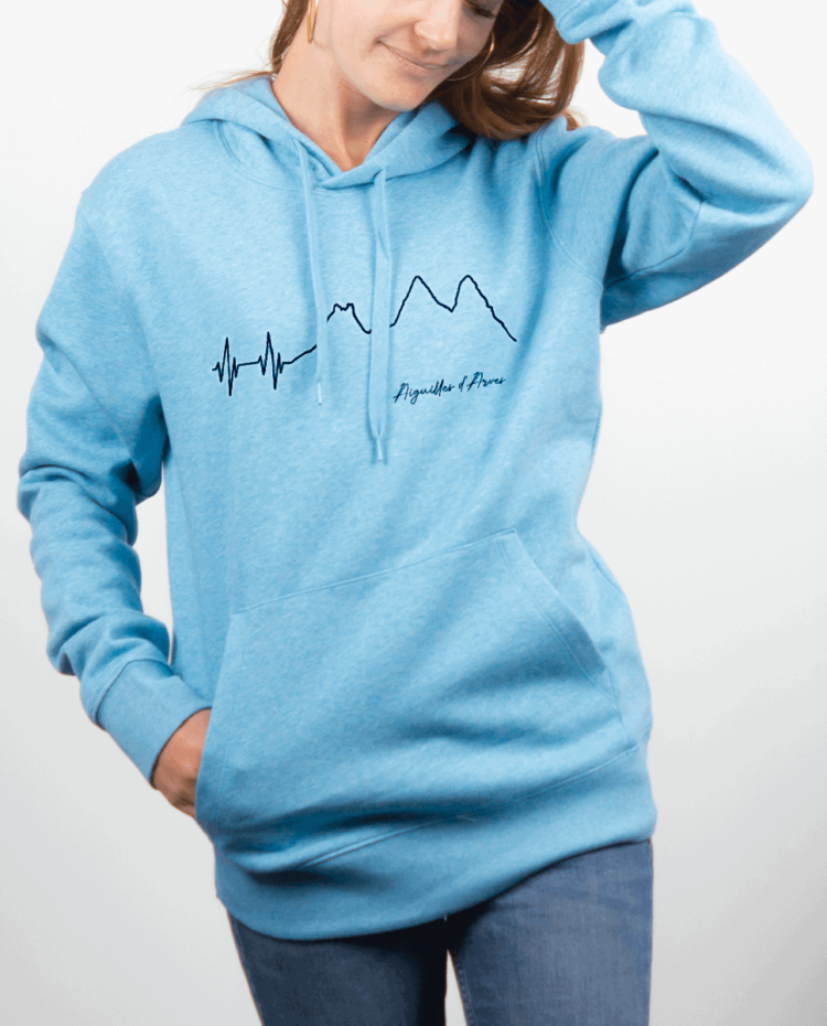 Sweat Femme Bleu Ciel BATTEMENTS DE COEUR AIGUILLES D ARVES