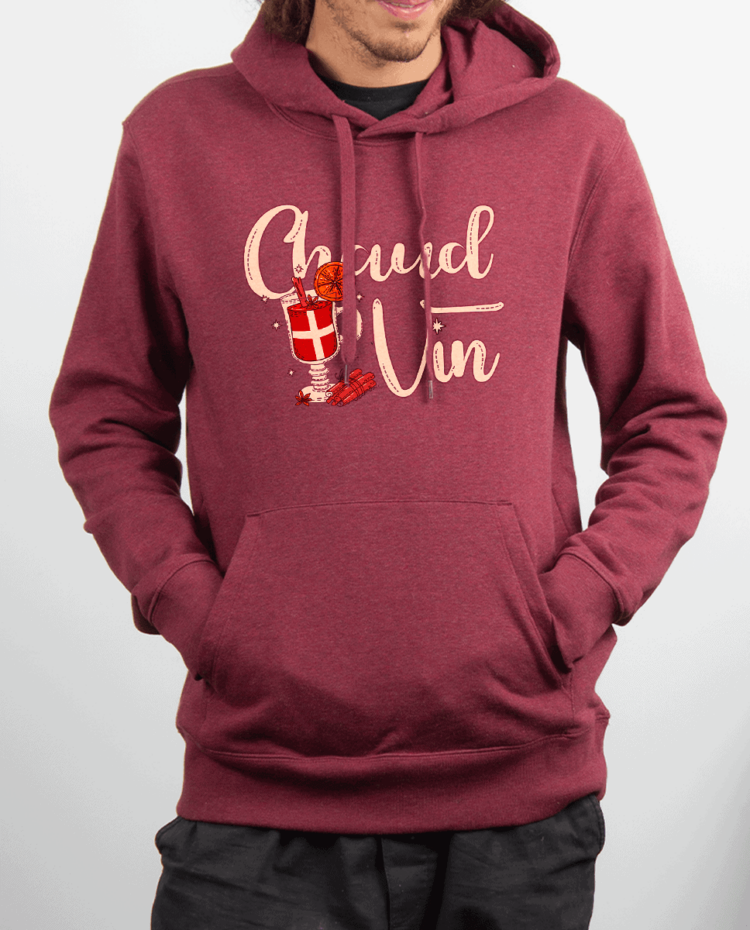 Sweat Homme Bordeau CHAUD VIN