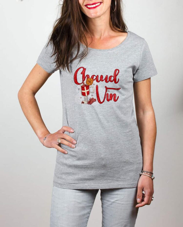 T shirt gris femme 1