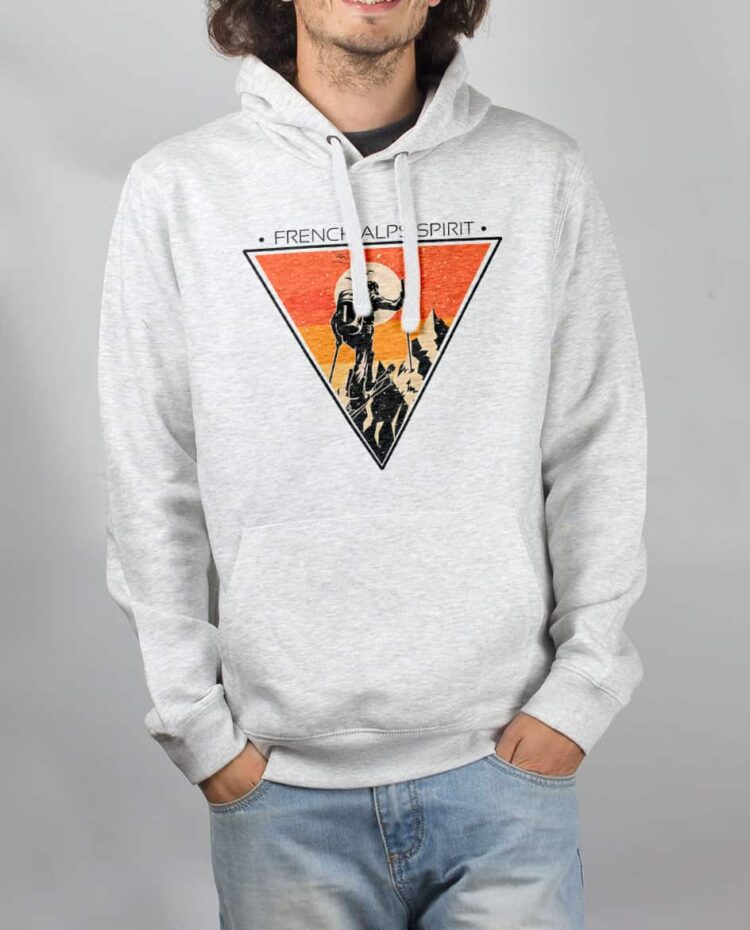 Sweat Blanc homme frensh alps spirit ski de rando