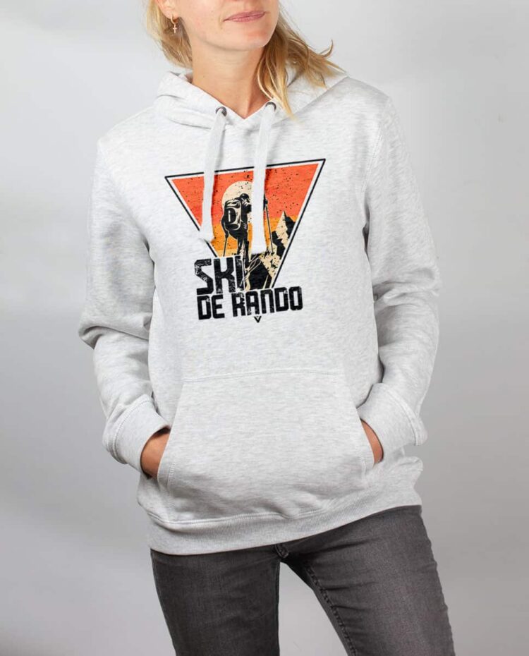 Sweat blanc femme Ski de Rando