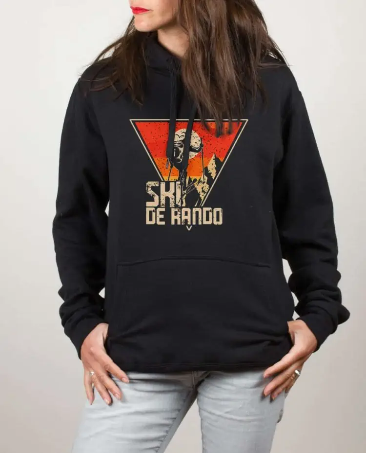 Sweat noir femme Ski de Rando