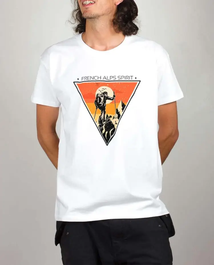 T shirt blanc homme frensh alps spirit ski de rando
