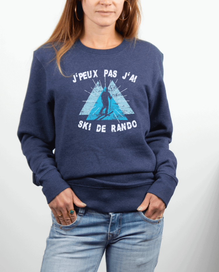 Pull Femme Bleu Jean JPEUX PAS JAI SKI DE RANDO