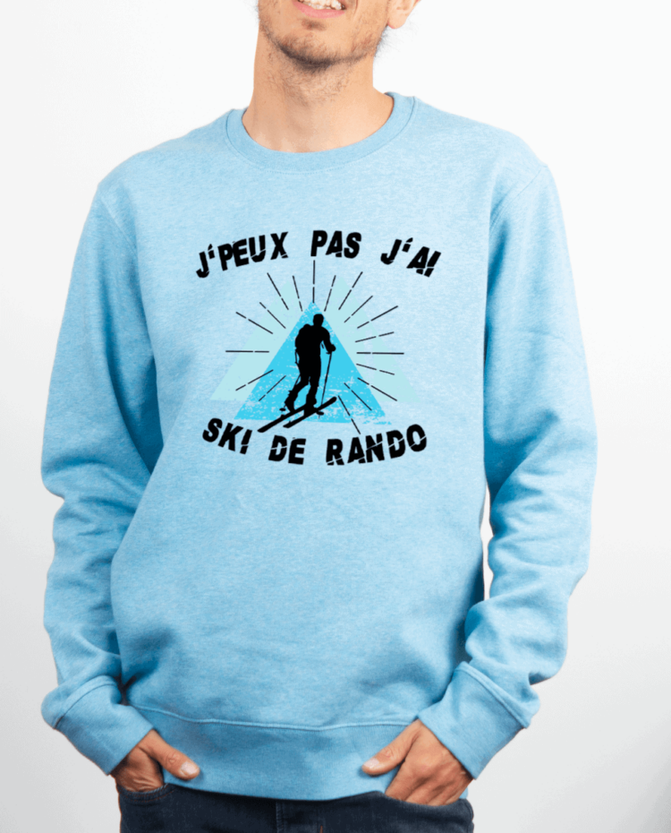 Pull Homme Bleu Ciel JPEUX PAS JAI SKI DE RANDO