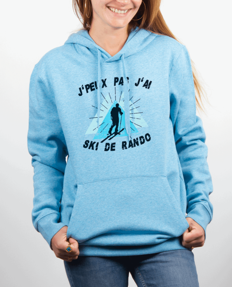 Sweat Femme Bleu Ciel JPEUX PAS JAI SKI DE RANDO