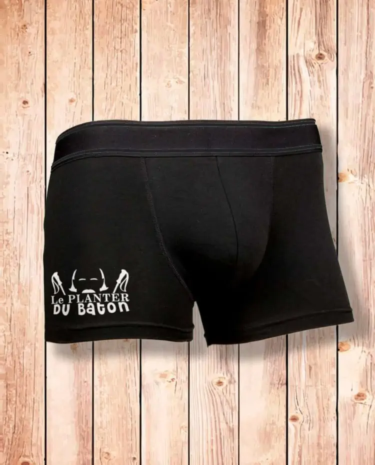 Boxer noir le planter du baton