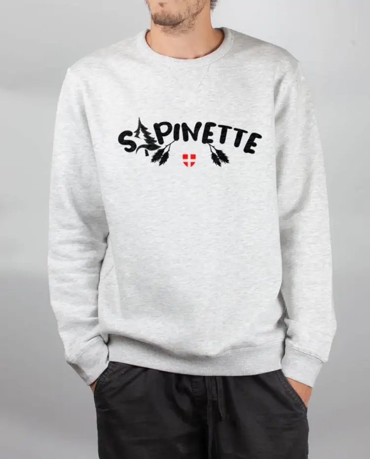 Pull sweat homme blanc Sapinette