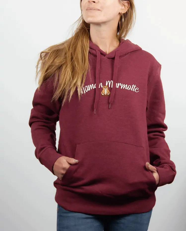 Sweat Femme Bordeau MAMAN MARMOTTE