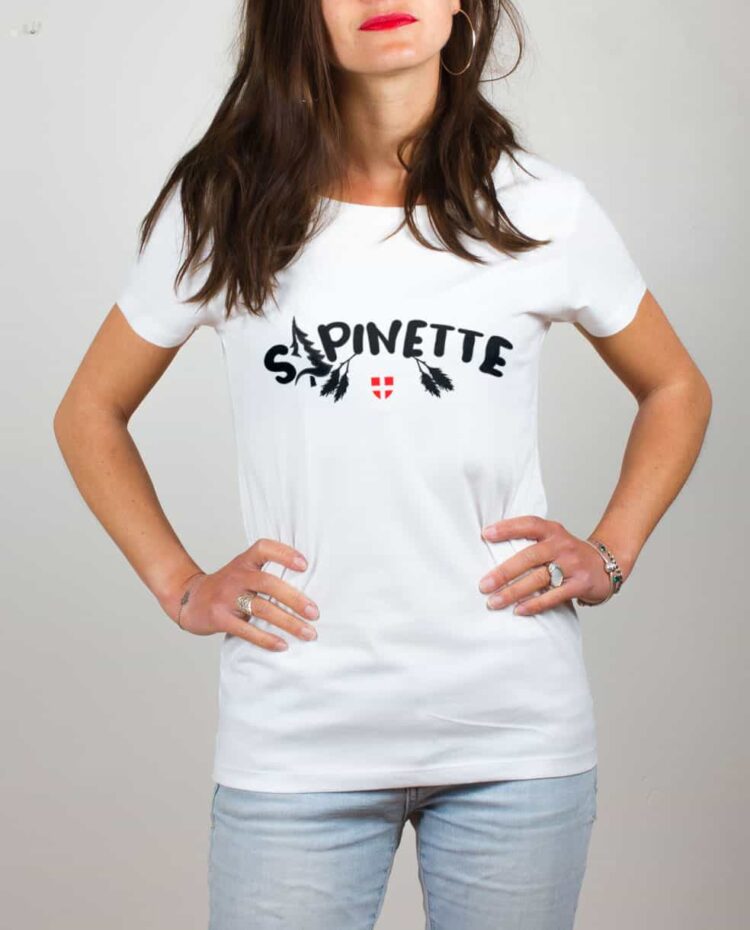 T shirt blanc femme Sapinette