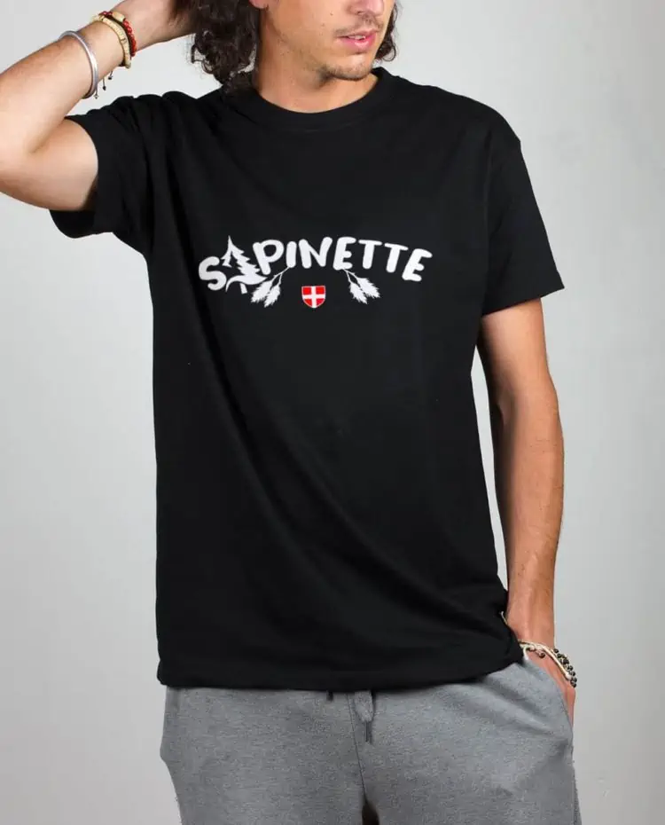 T shirt noir homme Sapinette