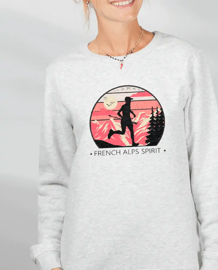 Pull Femme Blanc French Alps Spirit TRAIL