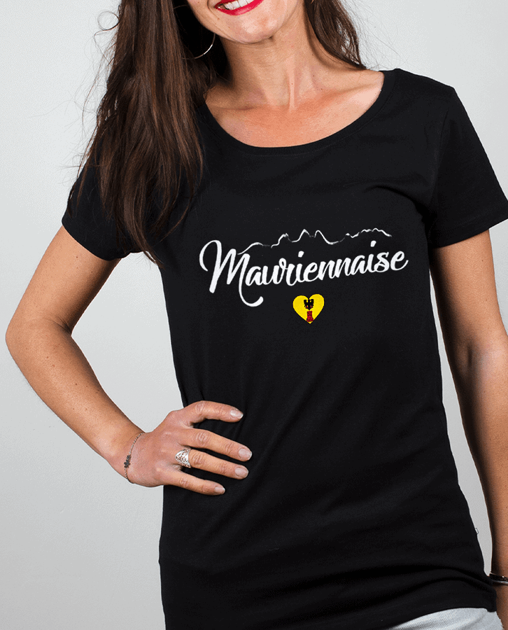 T shirt Femme Noir Mauriennaise 1