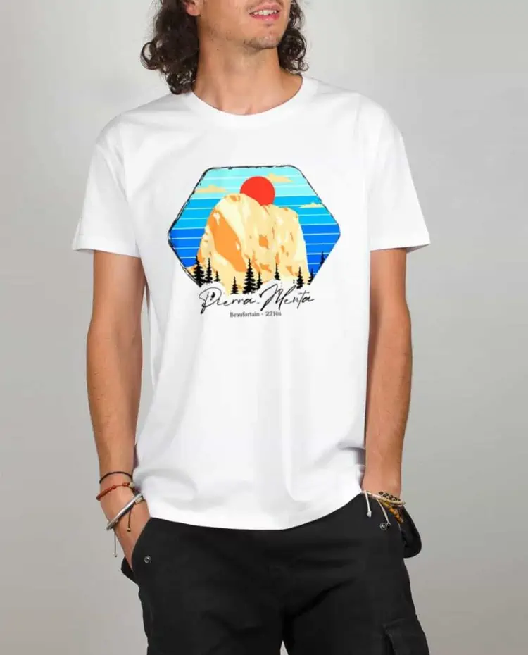 T shirt blanc homme Pierra Menta savoie beaufortain