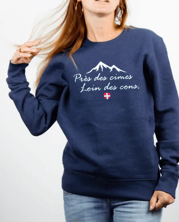 Pull Femme Bleu jean pres des cimes