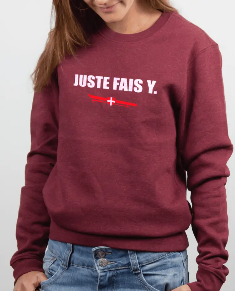 Pull Femme Bordeau Juste fais y