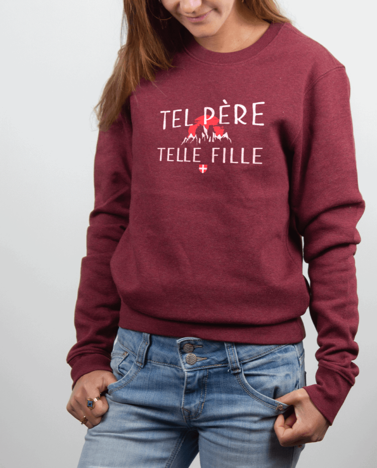 Pull Femme Bordeau TEL PERE TELLE FILLE