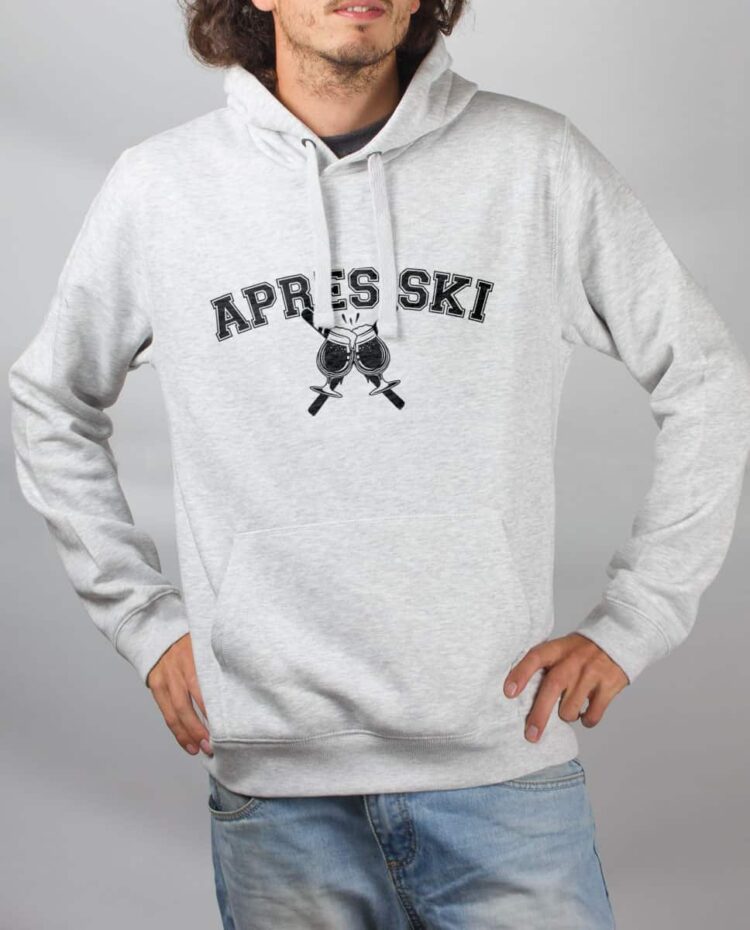 Sweat Blanc homme Apres ski Biere