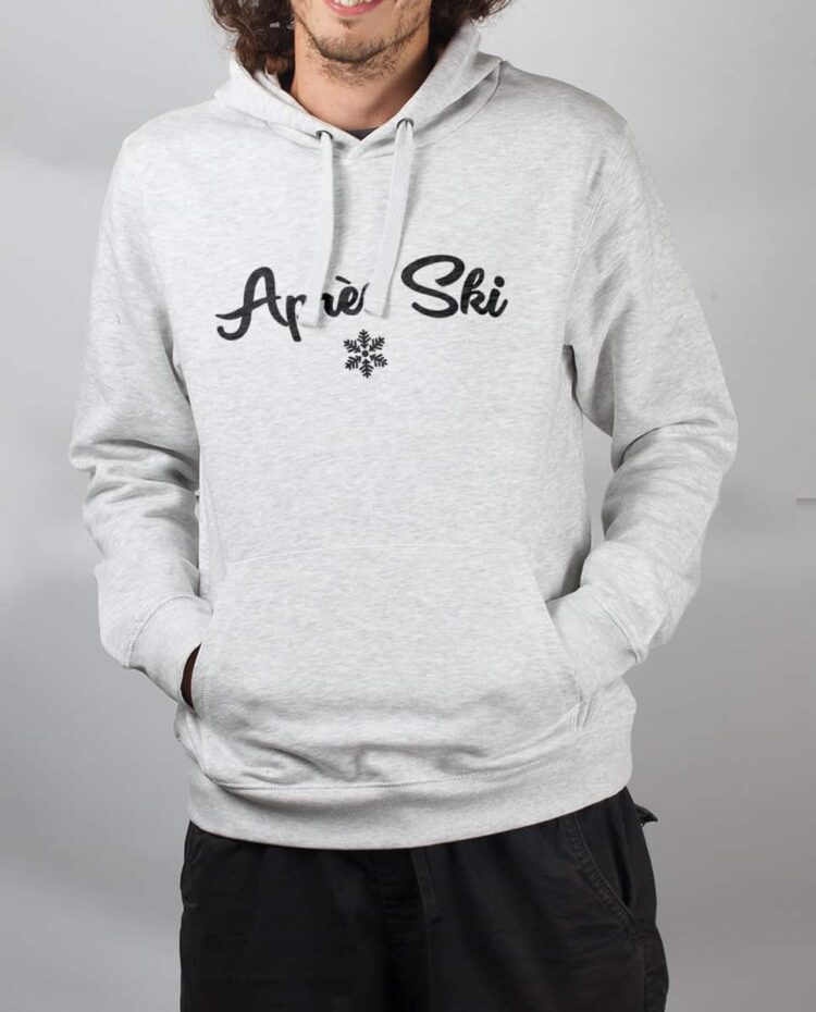 Sweat Blanc homme apres ski