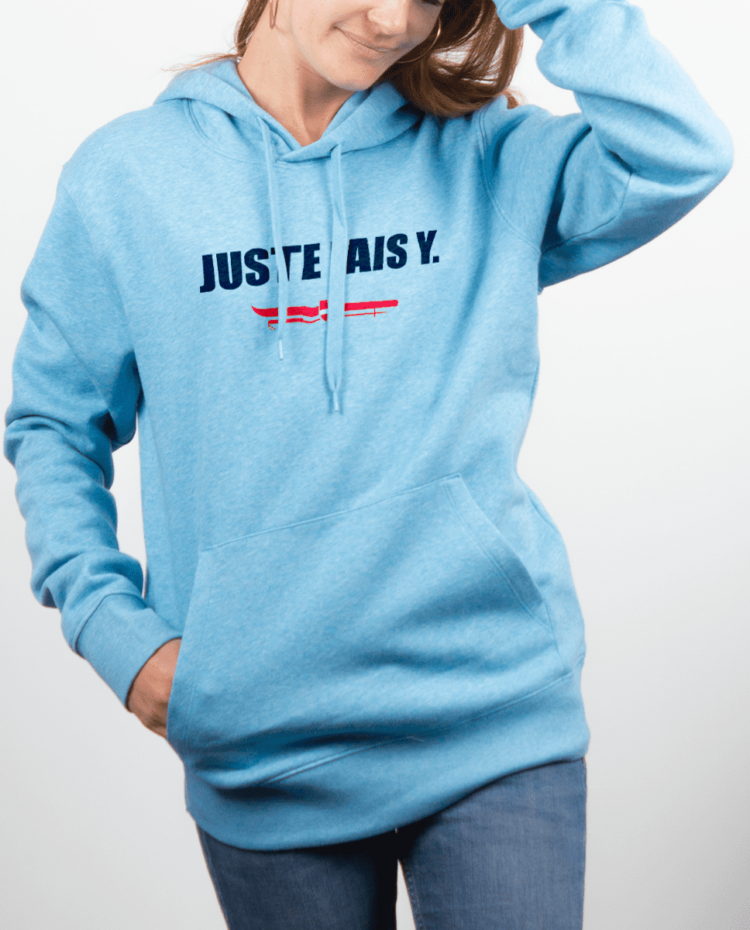 Sweat Femme Bleu Ciel Juste fais y