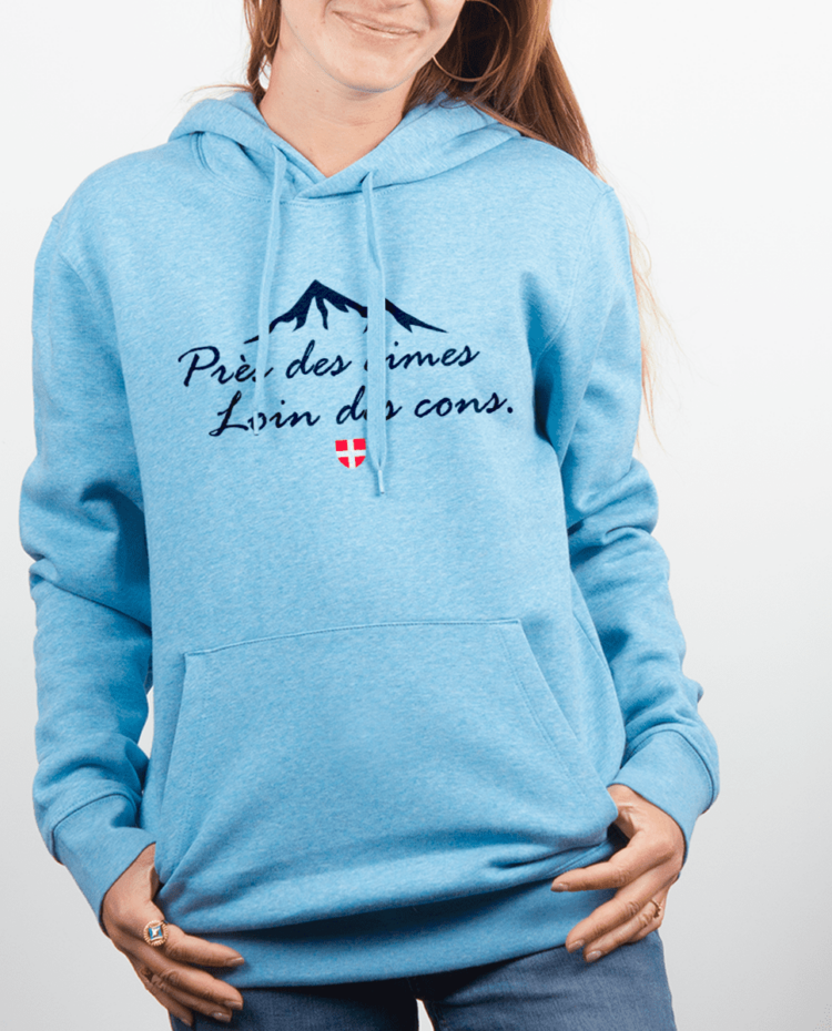 Sweat Femme Bleu Ciel pres des cimes