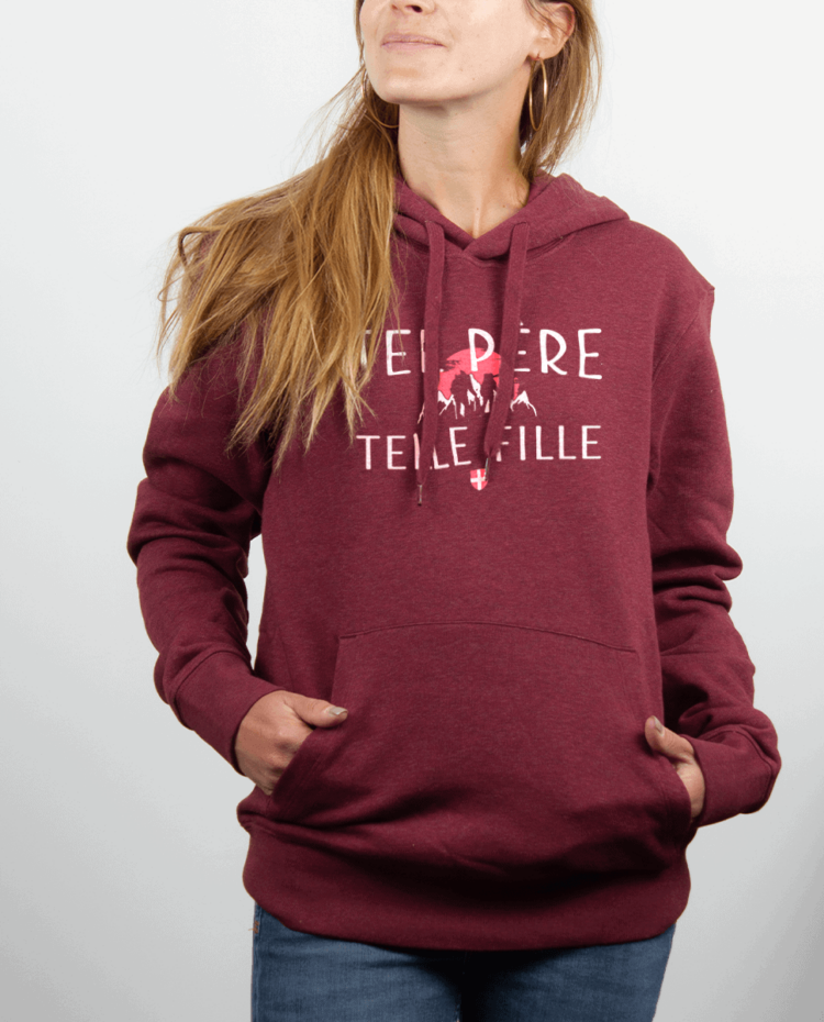 Sweat Femme Bordeau TEL PERE TELLE FILLE